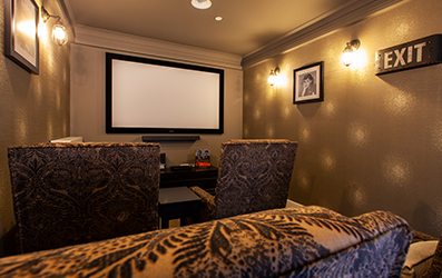 Cinema Room at Penrose Court Care Home