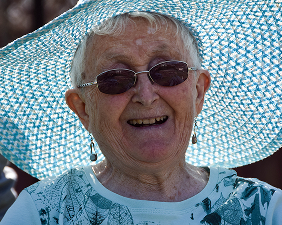Resident Smiling with Hat On