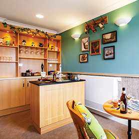 Bar area at Penrose Court Care Home