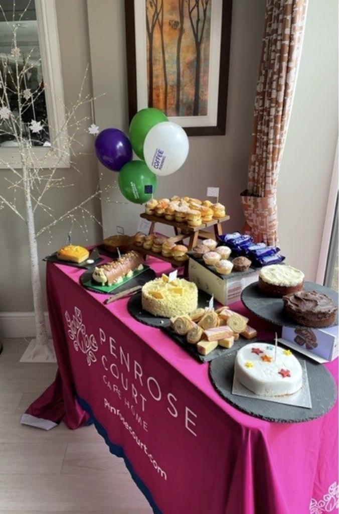 table full of treats for our coffee morning