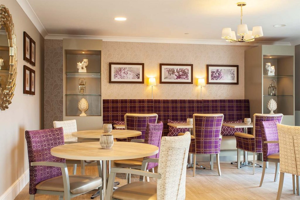 dining room at penrose court care home