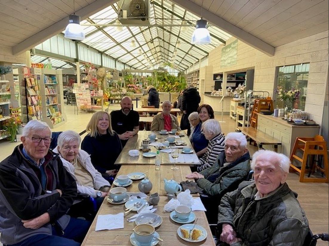 residents on a visit to the garden centre