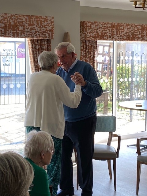 residents dancing together