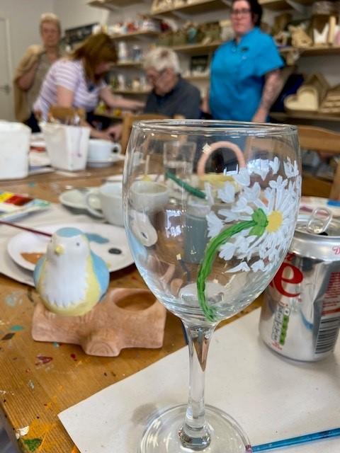 residents glass painting