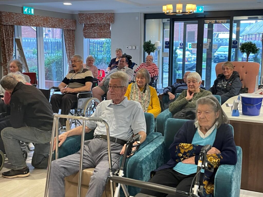 our residents watching the pantomime